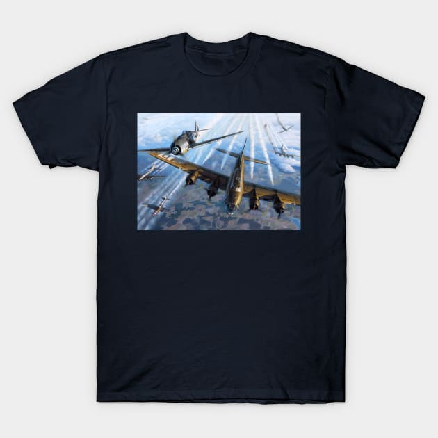 Fw190 vs USAF T-Shirt by Aircraft.Lover
